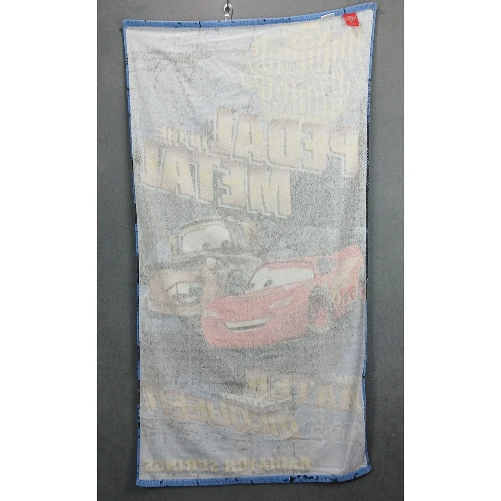 Disney Pixar Cars Beach Towel Multicolor Lightning McQueen Radiator Spring 56x30